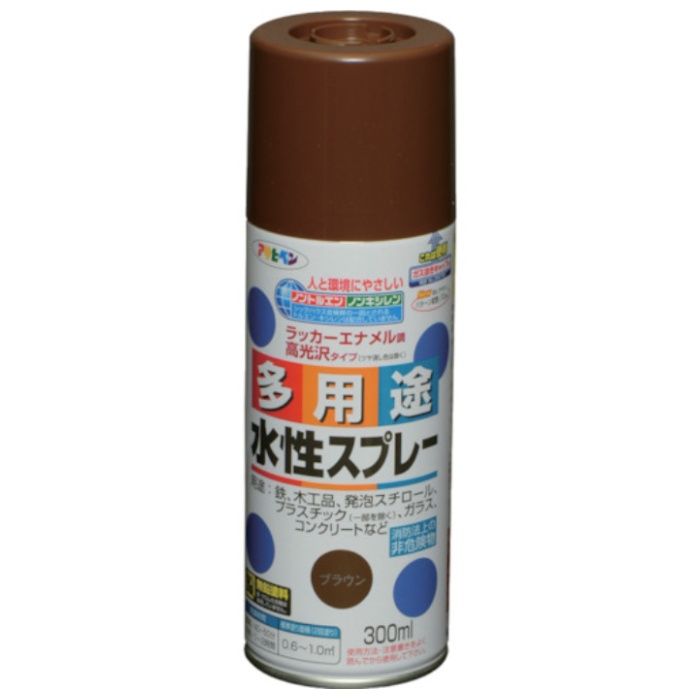 アサヒペン　水性多用途スプレー　300ML　ブラウン