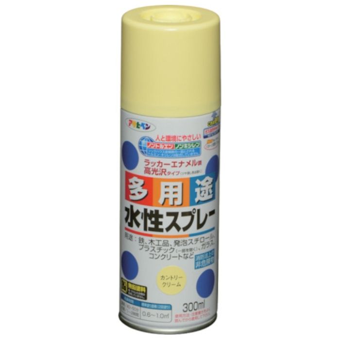 アサヒペン　水性多用途スプレー　300ML　カントリークリーム