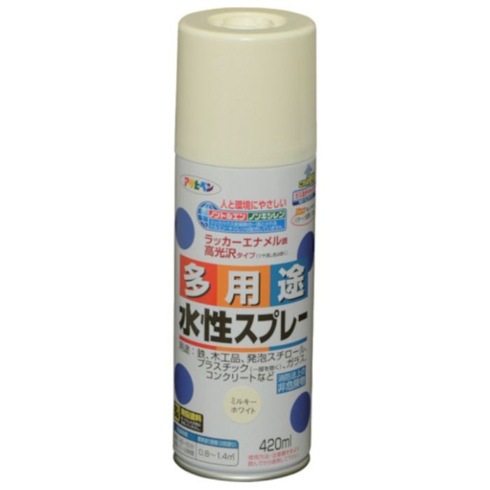 アサヒペン　水性多用途スプレー　420ML　ミルキーホワイト