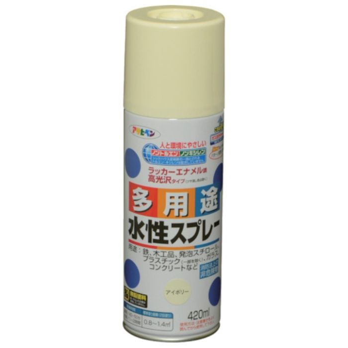 アサヒペン　水性多用途スプレー　420ML　アイボリー