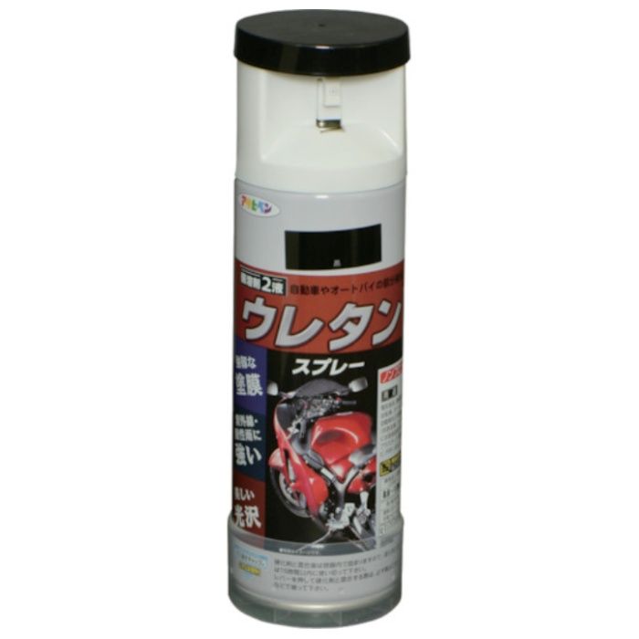 アサヒペン　弱溶剤型2液ウレタンスプレー　300ML　黒