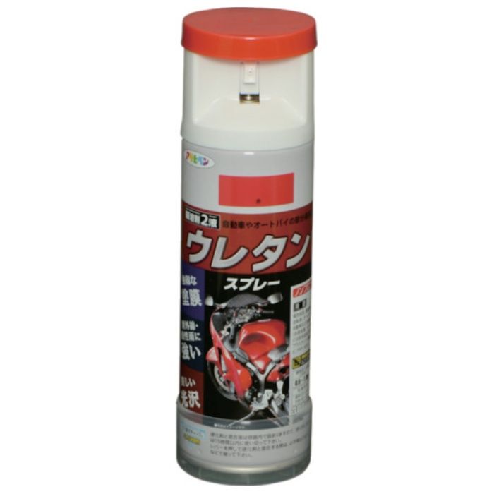 アサヒペン　弱溶剤型2液ウレタンスプレー　300ML　赤