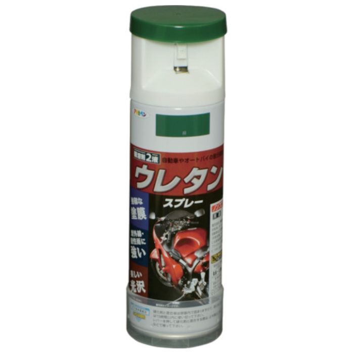 アサヒペン　弱溶剤型2液ウレタンスプレー　300ML　緑