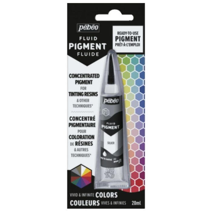 Pebeo　【油性リキッド顔料】　フルイドピグメント20ml　シルバー