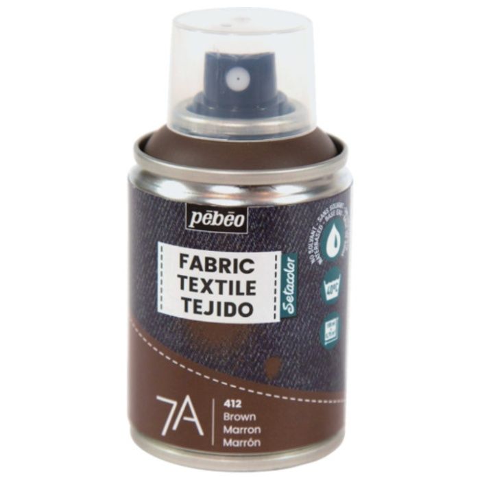 Pebeo　布用水性アクリルスプレー　セタスプレー　100ml　ブラウン