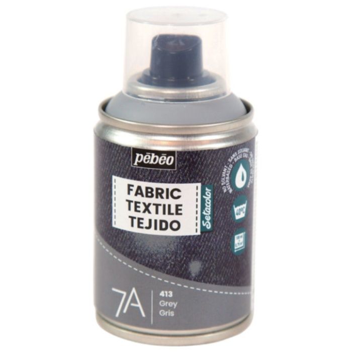Pebeo　布用水性アクリルスプレー　セタスプレー　100ml　ライトグレイ