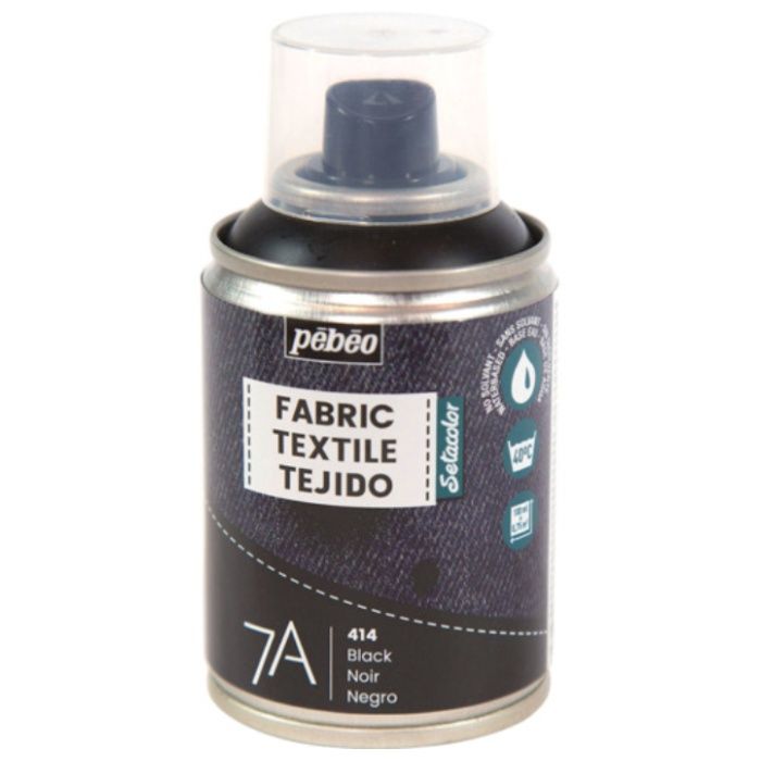 Pebeo　布用水性アクリルスプレー　セタスプレー　100ml　ブラック