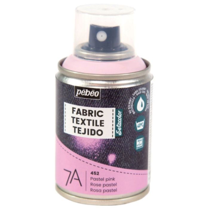 Pebeo　布用水性アクリルスプレー　セタスプレー　100ml　パステルピンク