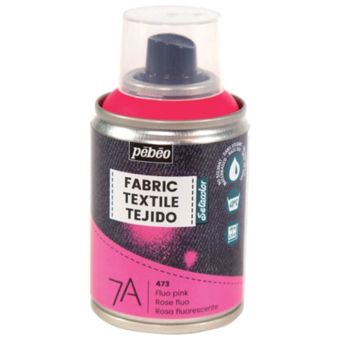 Pebeo　布用水性アクリルスプレー　セタスプレー　100ml　蛍光ピンク