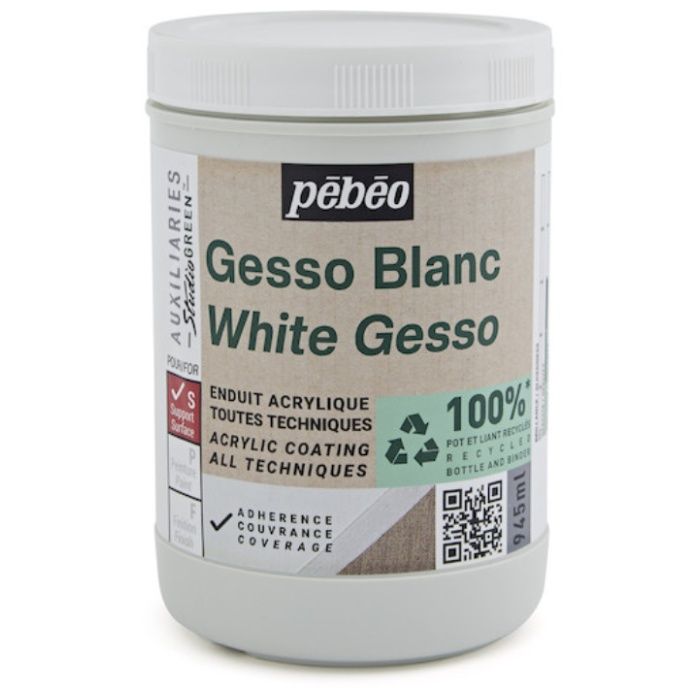 Pebeo　スチューディオ　グリーン　アクリリック　ジェッソ　945ml