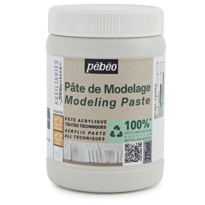 Pebeo　スチューディオ　グリーン　アクリリック　モデリングペースト　225ml