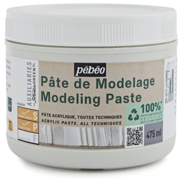 Pebeo　スチューディオ　グリーン　アクリリック　モデリングペースト　475ml