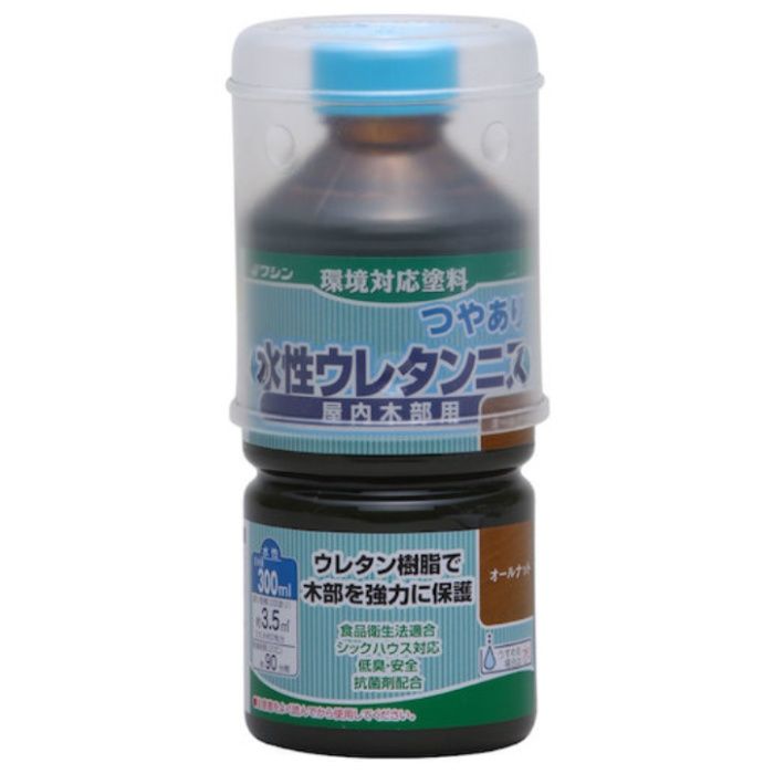 和信ペイント　水性ウレタンニス　オールナット　　300ml