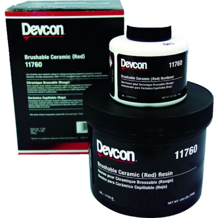 DEVCON ブラッシャブルセラミック赤 耐薬品&耐腐蝕コーティング 900g