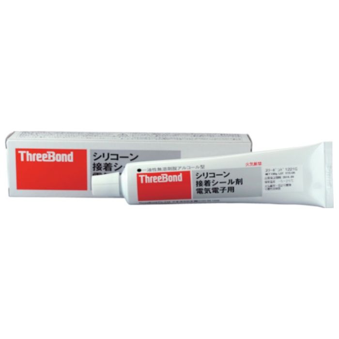 THREEBOND　液状ガスケット　電気・電子用シリコーン接着剤　TB1221G　100g　乳白色　速硬化・低分子シロキサン低減タイプ(1221GA)