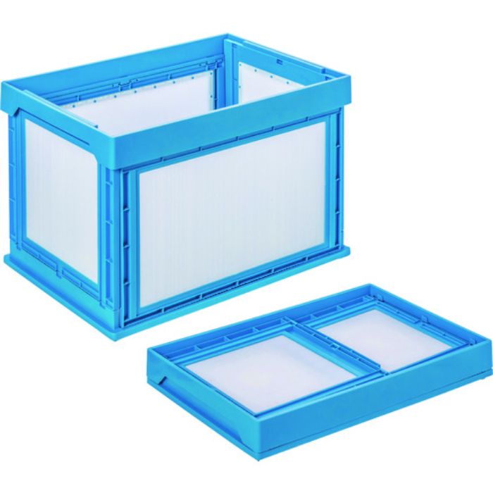 KUNIMORI プラダン折畳みコンテナ パタコン NM-100 ブルー(Tcode:1489741)