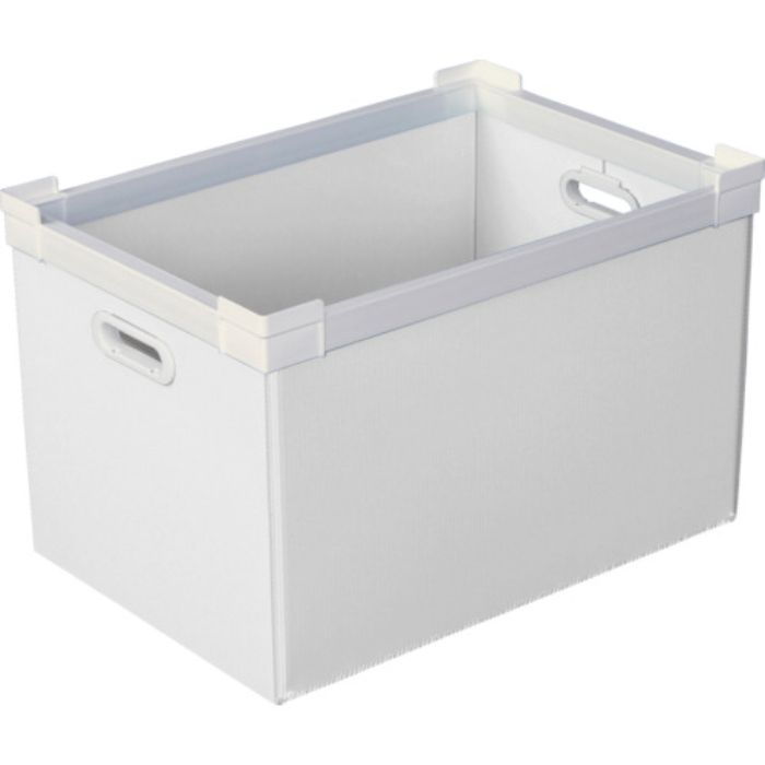 KUNIMORI プラダン NSコンテナ 50L(SWコーナー)ホワイト(Tcode:7605650)
