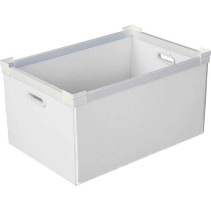 KUNIMORI プラダン NSコンテナ 75L(SWコーナー)ホワイト(Tcode:7605684)