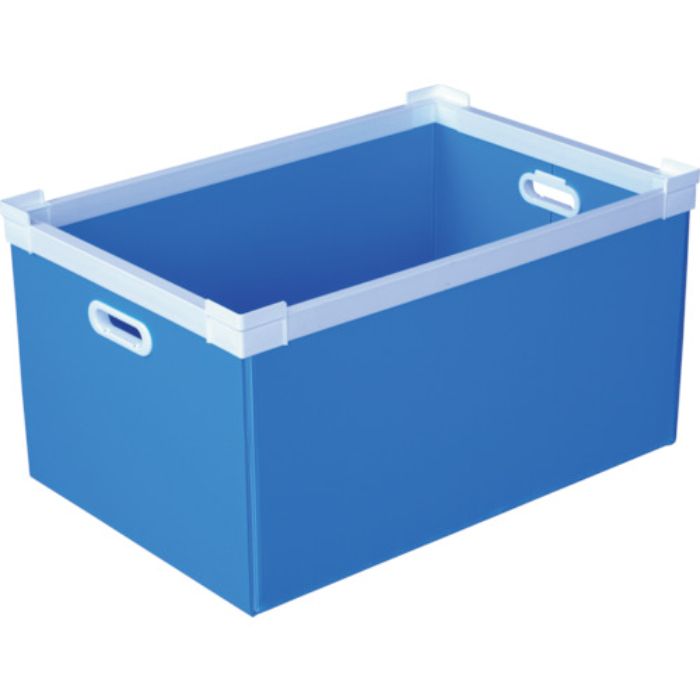 KUNIMORI プラダン NSコンテナ 75L(SWコーナー)ライトブルー(Tcode:7605706)