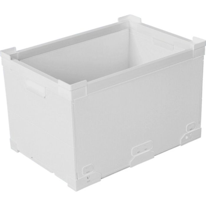 KUNIMORI プラダン折畳み FNSコンテナ 50L(SWコーナー)ホワイト(Tcode:7605749)