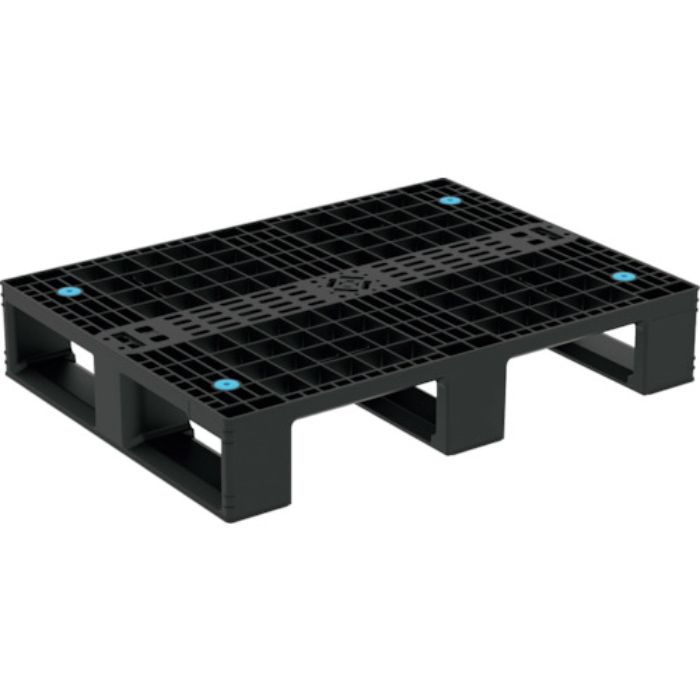 サンコー リサイクルプラスチックパレット 804959 D4-608 ブラック(Tcode:3791435)