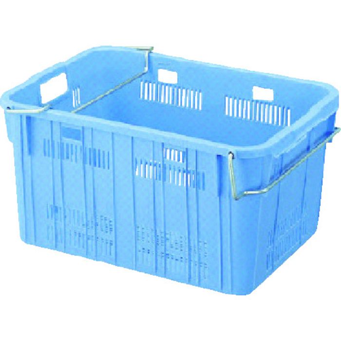 積水 BK型メッシュコンテナ(バスケット型) BK-54-2H(ハンドル付) 青(Tcode:4983360)