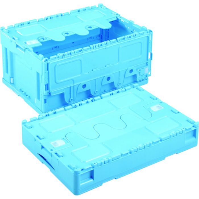 リス 抜き取り防止機能付き折りたたみコンテナ 627687 CFS32NRブルー(Tcode:1493414)