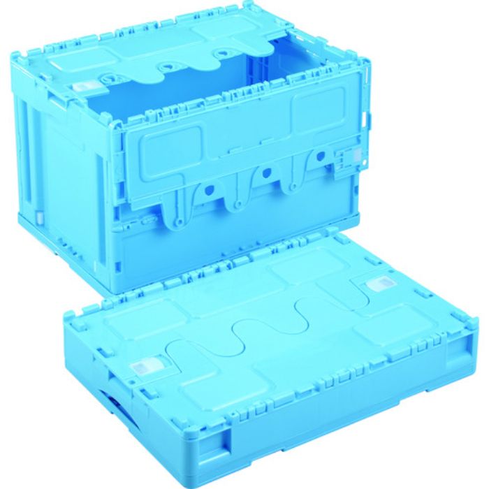 リス 抜き取り防止機能付き折りたたみコンテナ 627700 CFS42NRNRブルー(Tcode:1493415)