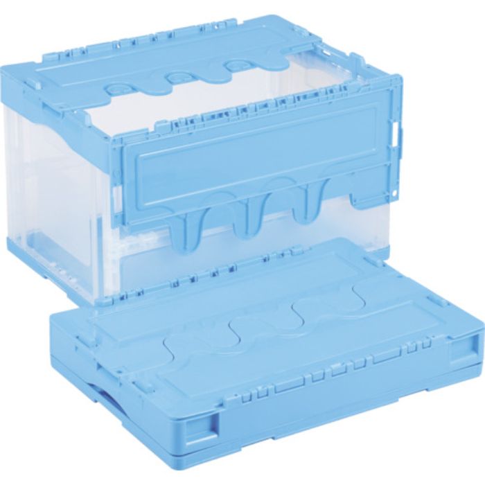 リス 折りたたみコンテナー 607580 CF-S51NR青/透明(Tcode:8202463)