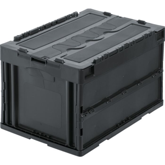 TRUSCO オリコン 蓋つき折りたたみコンテナ 50L グレー(Tcode:2578174)