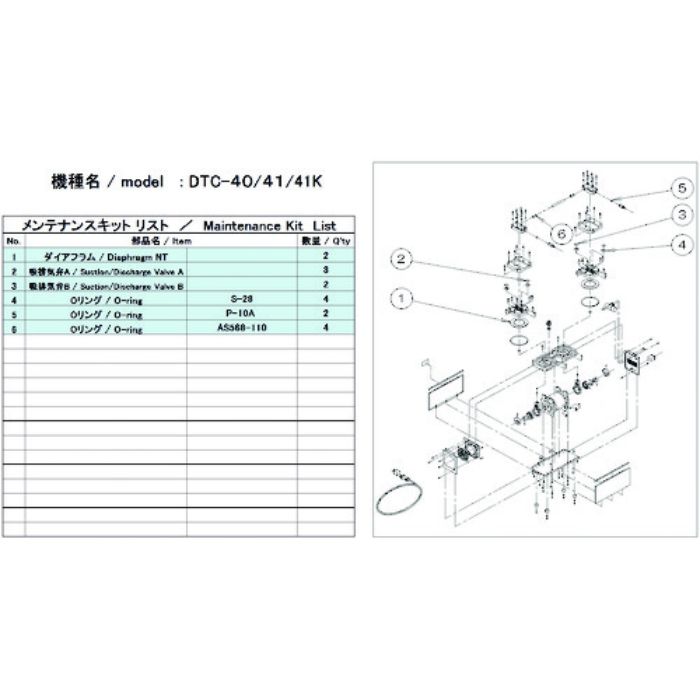 ULVAC 真空ポンプ用メンテナンスキッド DTC-40/41/41K用(Tcode:1486882)