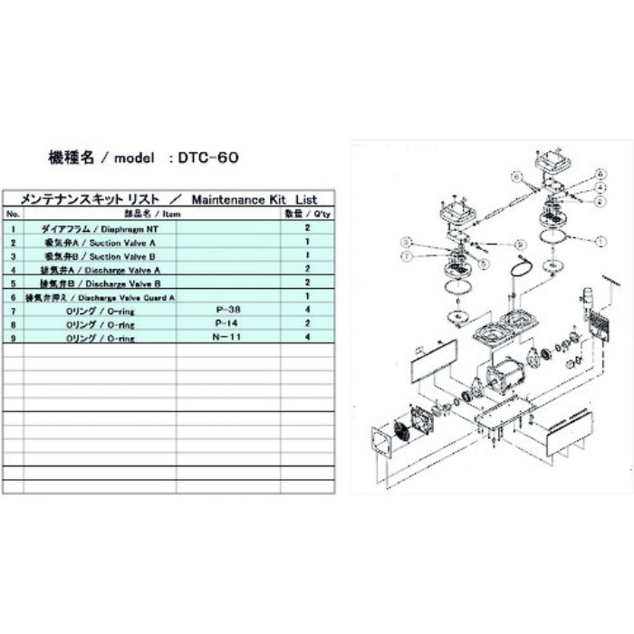ULVAC 真空ポンプ用メンテナンスキッド DTC-60用(Tcode:1486883)