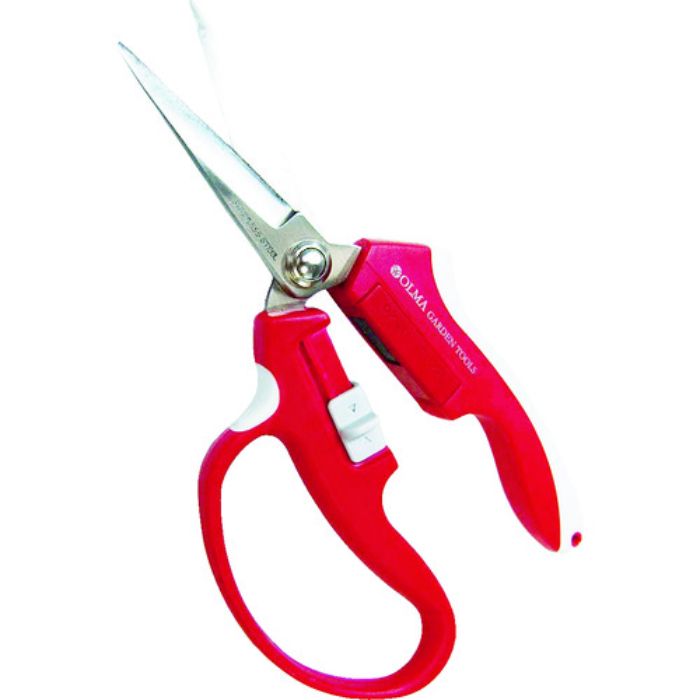ムサシ 剪定(せんてい)ハサミ オルマ マグネット鋏 芽切型(赤)(Tcode:4126181)