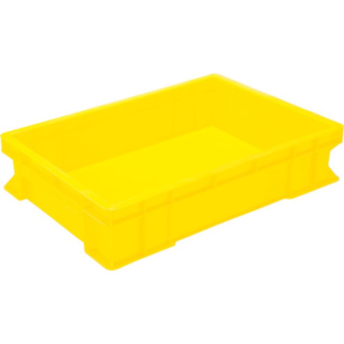ヒシ S型コンテナ有効内寸579×387×124mm 黄(Tcode:4372271)