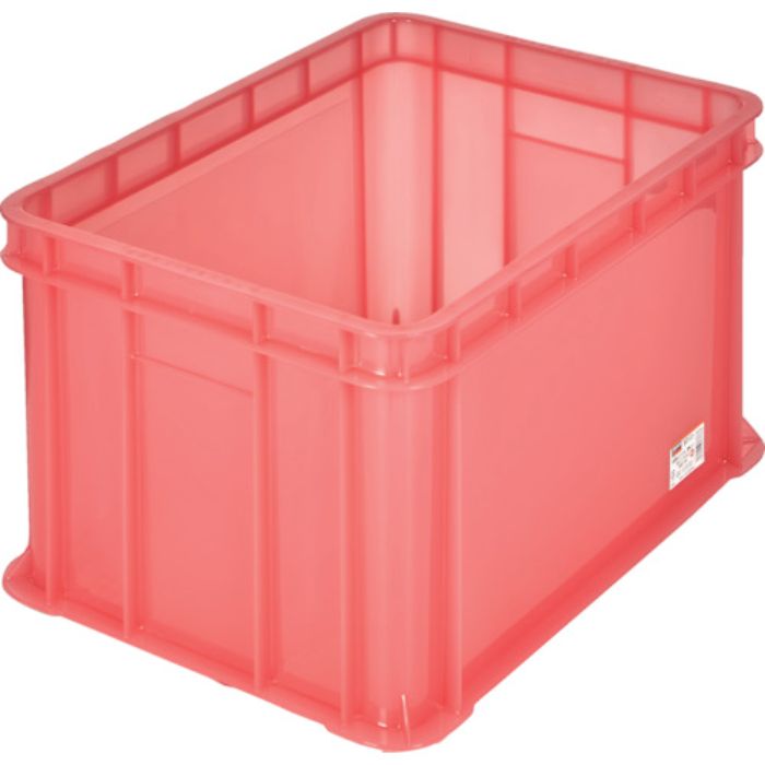 TRUSCO S型透明コンテナ 54L 透明レッド(Tcode:7596057)