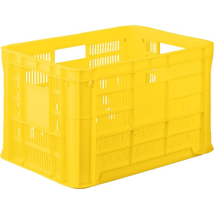 ヒシ SB型コンテナ(メッシュタイプ) W524×D365×H309 黄 黄(Tcode:4372301)
