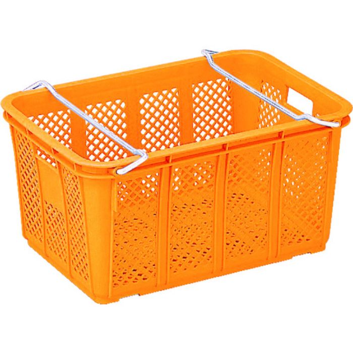 サンコー ネスティングコンテナー 104500 サンテナーA#50(ハンドル付)オレンジ(Tcode:3424634)