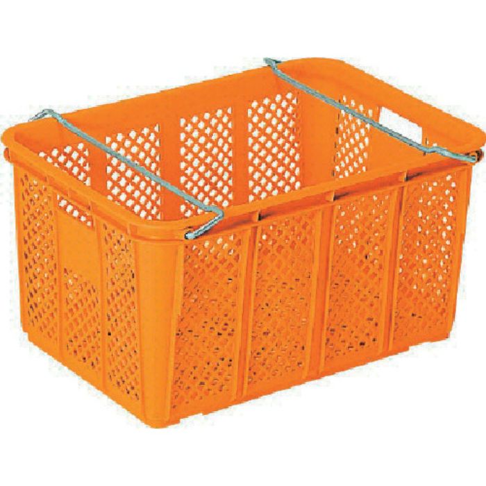 サンコー ネスティングコンテナー 107600 サンテナーA#80(ハンドル付)オレンジ(Tcode:3424651)