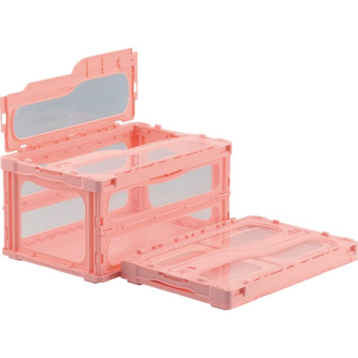 サンコー フタ一体型折りたたみコンテナー 559150 マドコンライトC-40Bピンク(Tcode:4698886)