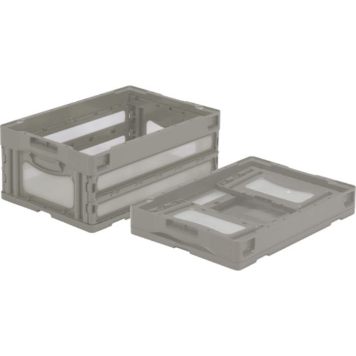 サンコー 折りたたみコンテナー 559050 マドコンO-30B ライトグレー(Tcode:4391110)