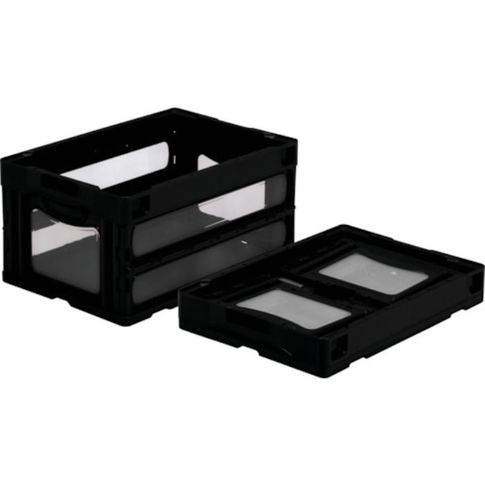 サンコー 折りたたみコンテナー 559040 マドコンO-40Bブラック(Tcode:4391152)