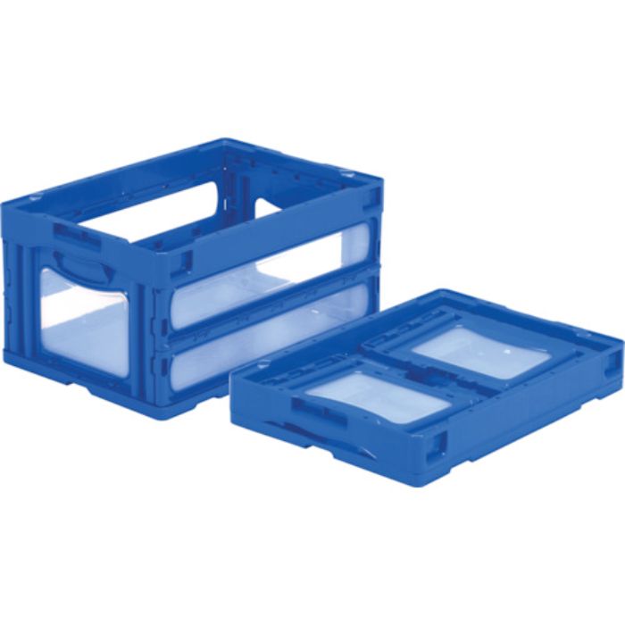 サンコー 折りたたみコンテナー 559040 マドコンO-40Bブルー(Tcode:4391161)