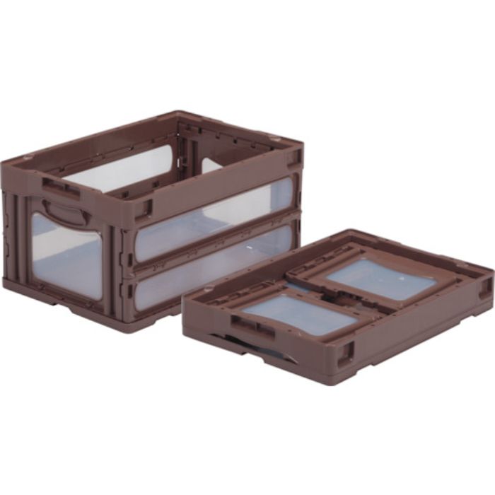 サンコー 折りたたみコンテナー 559040 マドコンO-40Bブラウン(Tcode:4391179)