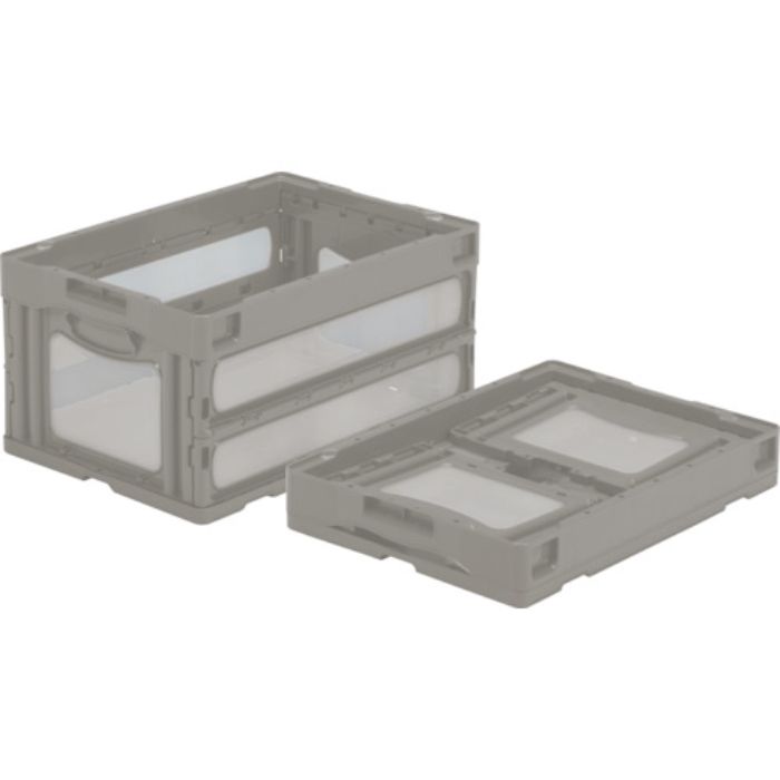 サンコー 折りたたみコンテナー 559040 マドコンO-40B ライトグレー(Tcode:4391187)