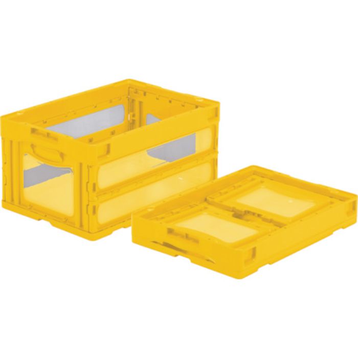 サンコー 折りたたみコンテナー 559040 マドコンO-40Bイエロー(Tcode:4391217)