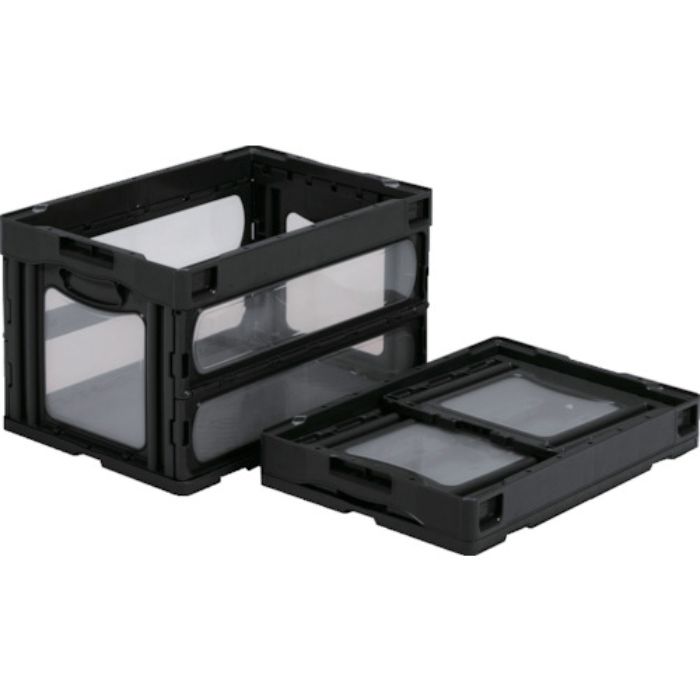 サンコー 折りたたみコンテナー 559010 マドコンO-50Bブラック(Tcode:4322924)