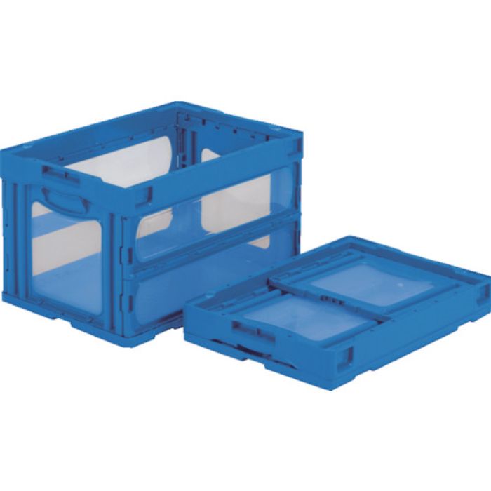 サンコー 折りたたみコンテナー 559010 マドコンO-50Bブルー(Tcode:4322932)
