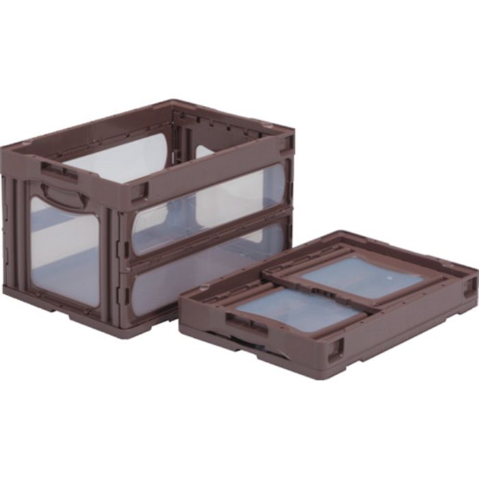 サンコー 折りたたみコンテナー 559010 マドコンO-50Bブラウン(Tcode:4322941)