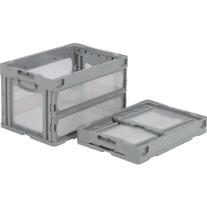サンコー 折りたたみコンテナー 559010 マドコンO-50B ライトグレー(Tcode:4322959)