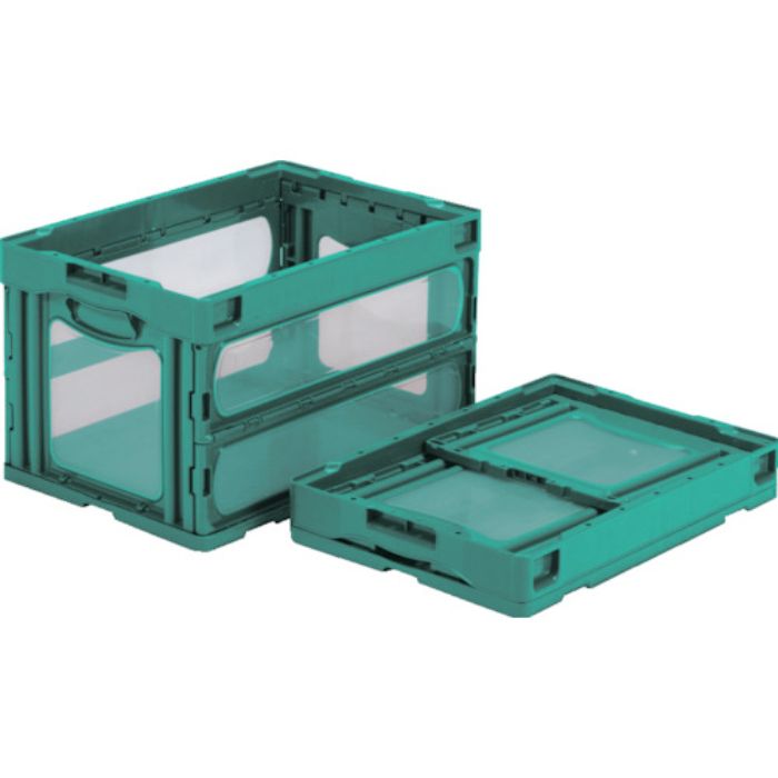 サンコー 折りたたみコンテナー 559010 マドコンO-50Bグリーン(Tcode:4322967)